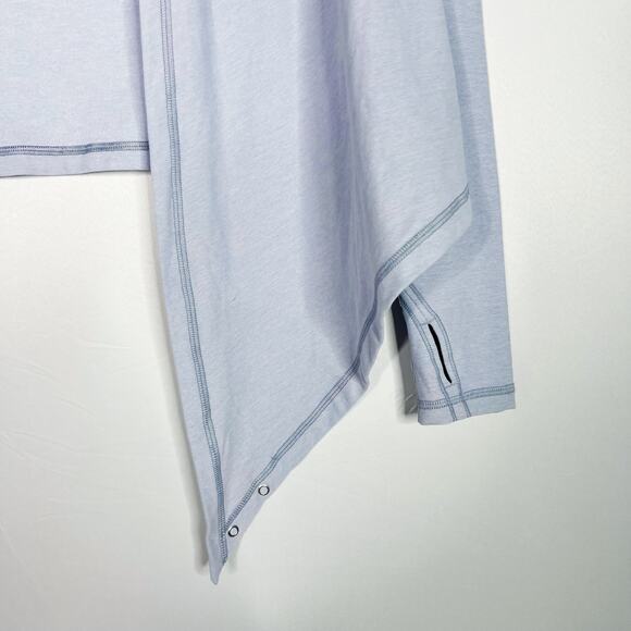 Ivivva by Lululemon Girls 8 Blue Open Front Charm Cardigan Convertible Wrap Top - Picture 4 of 10